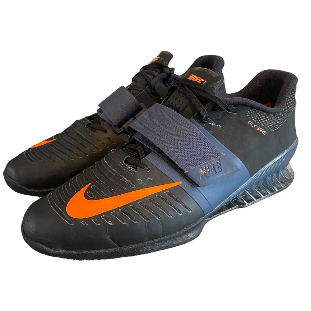 Nike Romaleos 3 Shoe Mens 12 Weightlifting Flywire Black 852933 Low Top Training